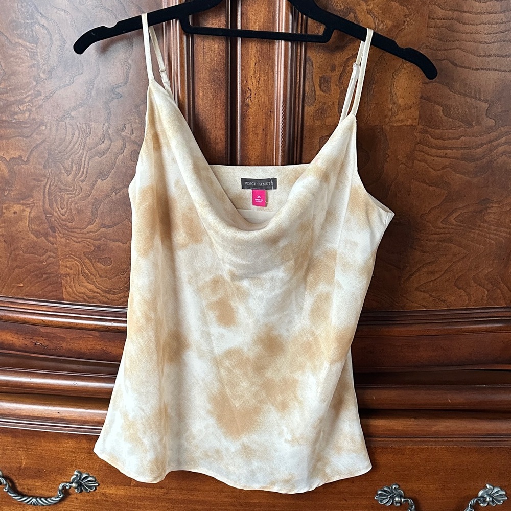 Vince Camuto Tie-Dye Cowl Neck Women Top